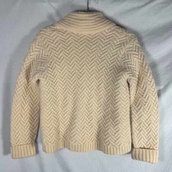Ralph Lauren Exclusive Hand Knit 100% Wool Sweater Horn Toggle Buttons Petite M - Picture 2 of 16